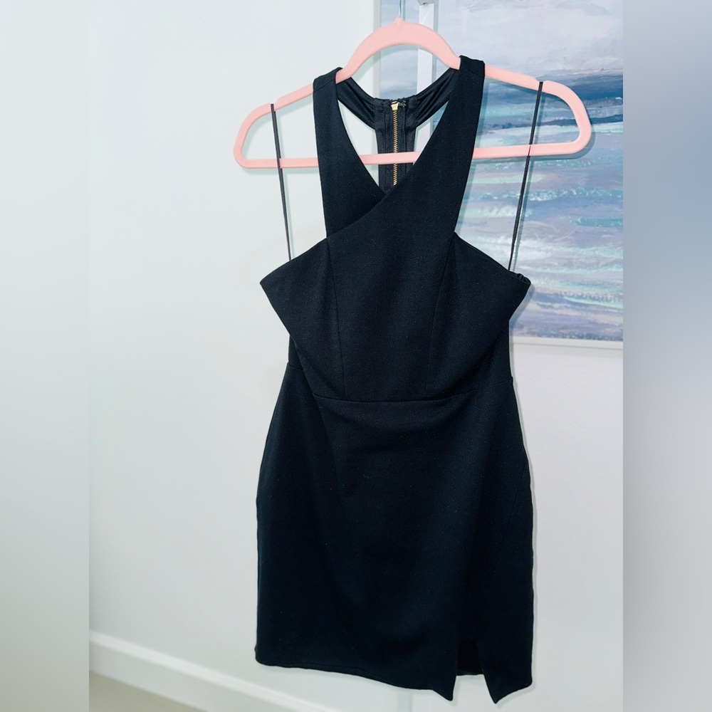 Black Elegant Short Express Zipper Dress size 10